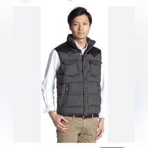 Penfield USA Collection STAPLETON WEED Black Tweed Down Vest Size Small